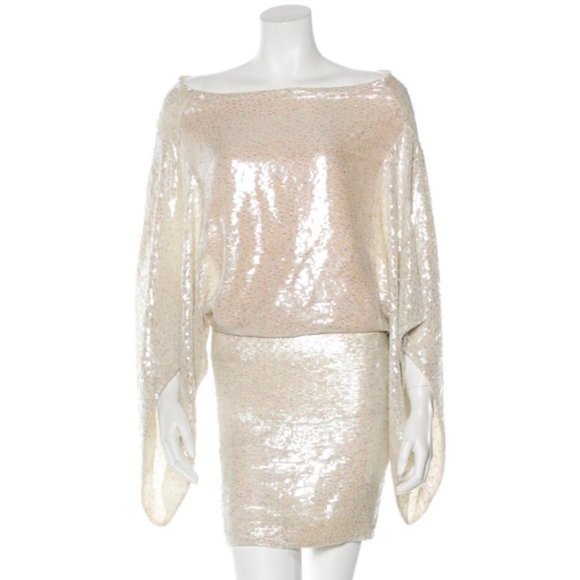 NWT KAUFMANFRANCO Opal Sequin Sheath Dress - Picture 8 of 8